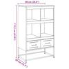 Highboard Mustard Yellow 68x39x111.5 cm Steel