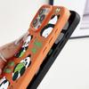 Чехол для телефона с матовой кожей и рисунком панд для iPhone 16 Pro Max 15 Pro 14 13 12 11, тонкий, ударопрочный, мягкий чехол-бампер из ТПУ