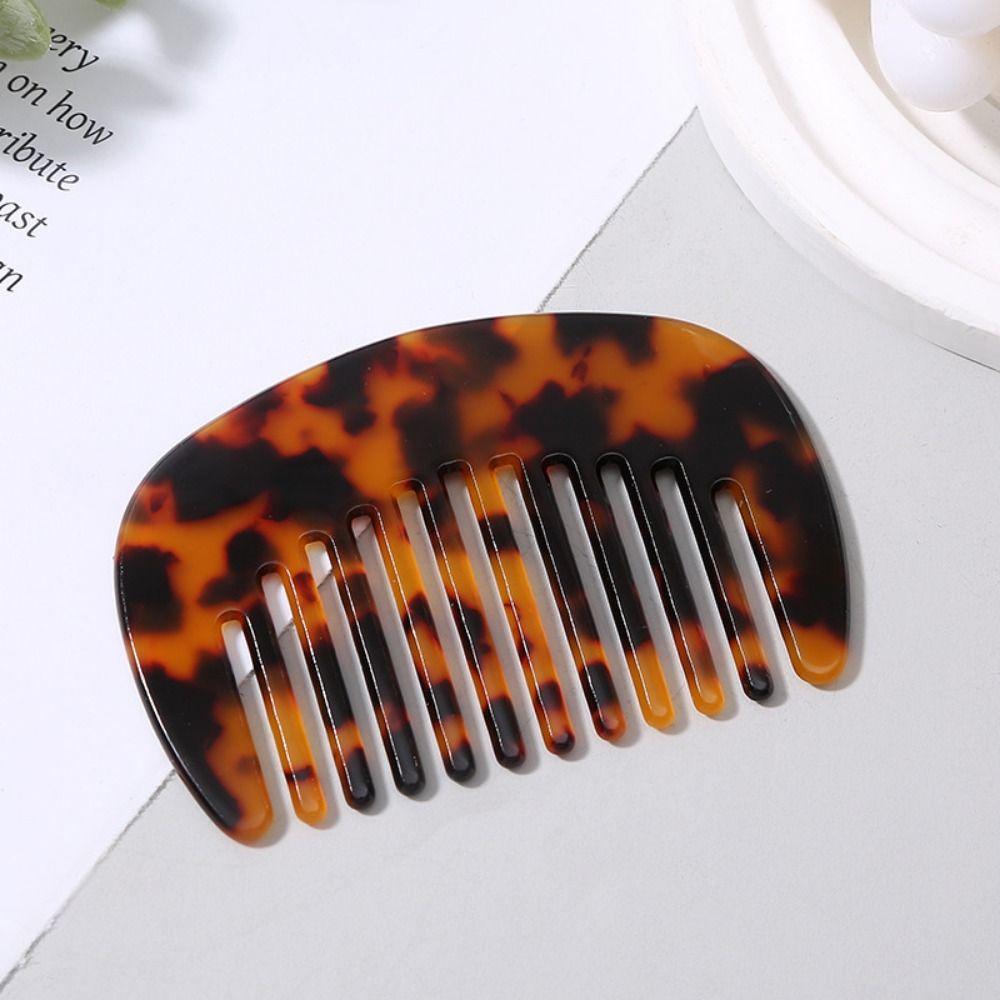 Pocket Comb Acetate Hair Comb Marble Pattern Scalp Massage Comb Travel Essential