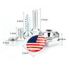 4 шт./комплект Флаги США, Италии, Германии, Швеции Металлические винты Болты для номерных знаков Аксессуары