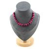 Stones and Minerals. Necklace 20 Fuchsia Tiger Eye Beads 8 Mm. Steel Chain Necklace Women, Men. Customizable Size.