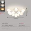Yulan Flower Основной светильник для гостиной Современный и простой роскошный светильник для спальни Светодиодный кремовый ветровой потолочный светильник