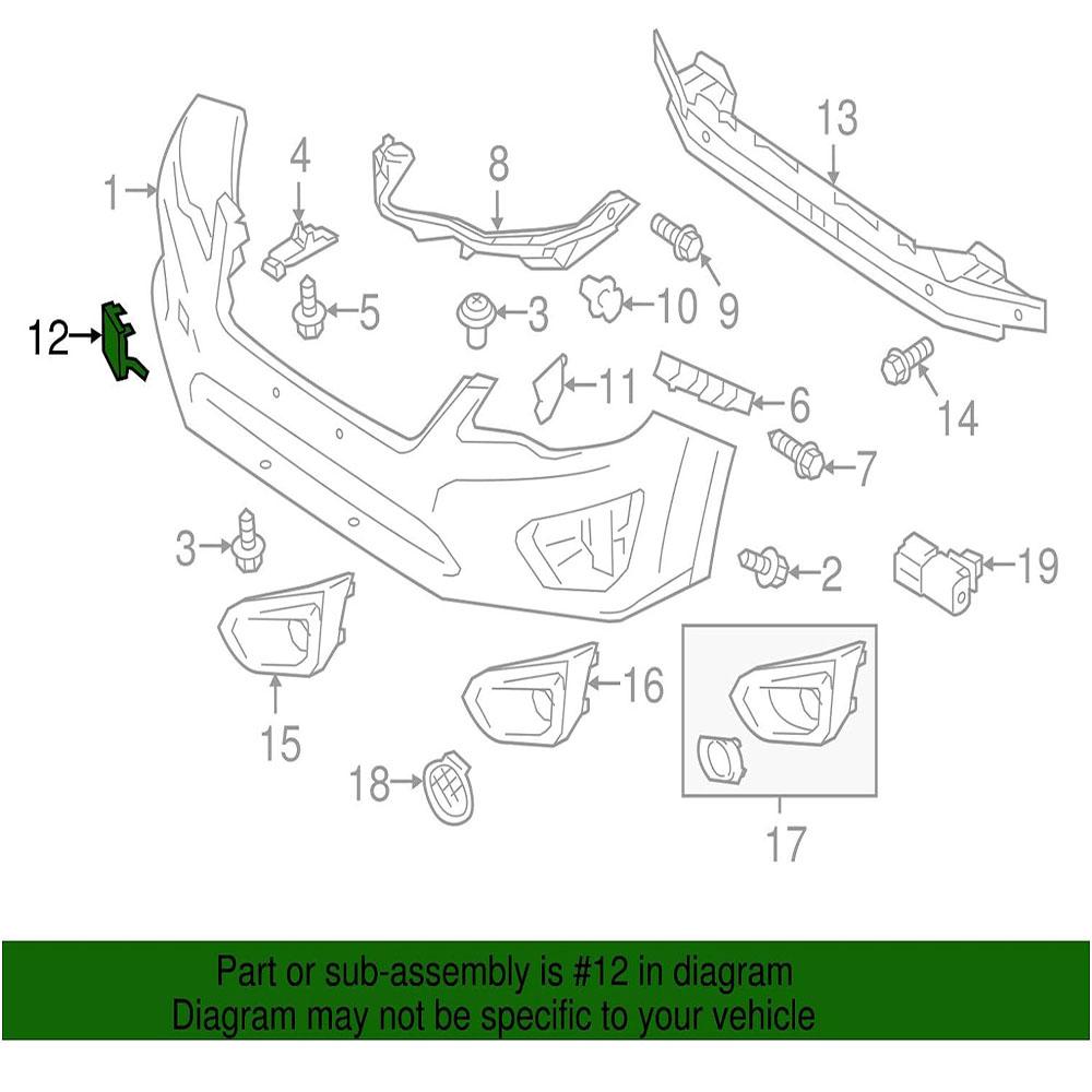 Крышка бампера с передней буксировочной проушиной 57731AJ180 Для Subaru Impreza 2.0L 2012-2014
