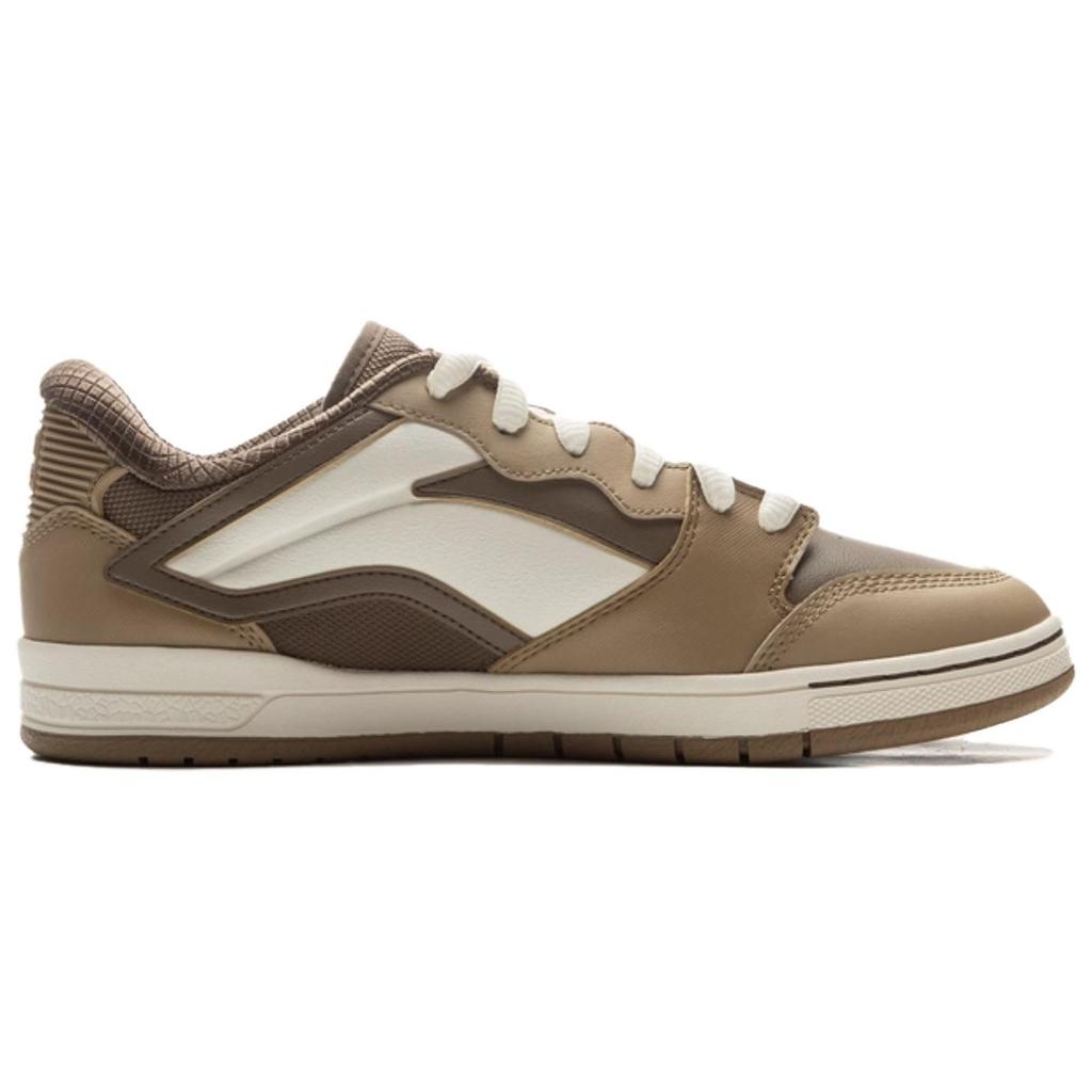 Li Ning Weiwu Pro Модные повседневные нескользящие прочные низкие кеды для скейтбординга Мужские кроссовки Коричневый Зеленый AEPV035-1