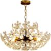 Light Luxury Dining Room Chandelier Lighting Crystal Retro Creative Personalized Petal Living Room Bedroom Light
