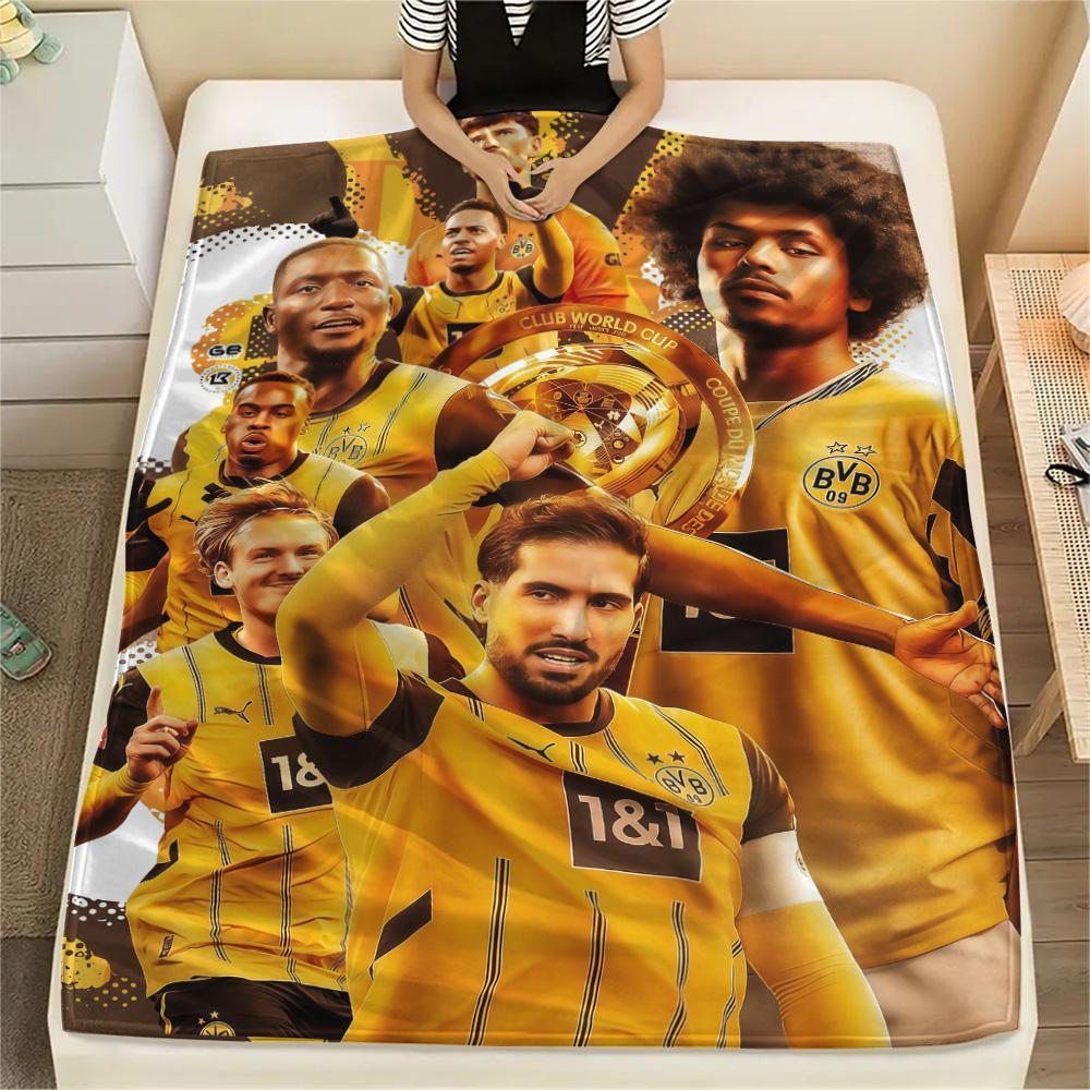 Borussia Dortmund Print FlAannel Blanket, High quality Comfortable for All Seasons, Home Decor, Warmth and Comfort