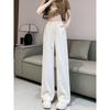 Heavy Industry Hot Diamond Wide Leg Pants for Women's Spring New Casual High Waist Loose Straight Tube Drop Floor Dragging Pants