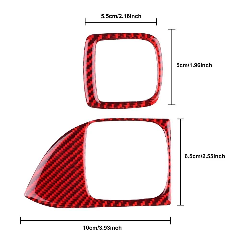 For Porsche Cayenne 2003 2004 2005 2006 2007 2008 2009 2010 Real Soft Carbon Fiber Car Trunk Button Sticker Interior Accessories