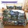 Retro Oil Painting Animals Pattern Bedding,Quilt Set Quilt Cover Pillowcase Home Birthday Gift (1 * duvet cover + 2 * pillowcase, without core)