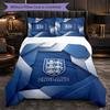 England Football Pattern 3 Pieces Bedding Set Soft Microfiber Duvet Cover with Pillow Cases for Bedroom