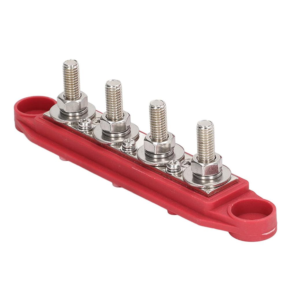 Busbar Box, M8 Terminal Stud Junction Block 250 Amp Rated (Red)