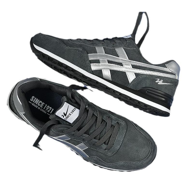 Men's shoes autumn leather surface versatile sports casual shoes men's soft-soled non-slip running shoes