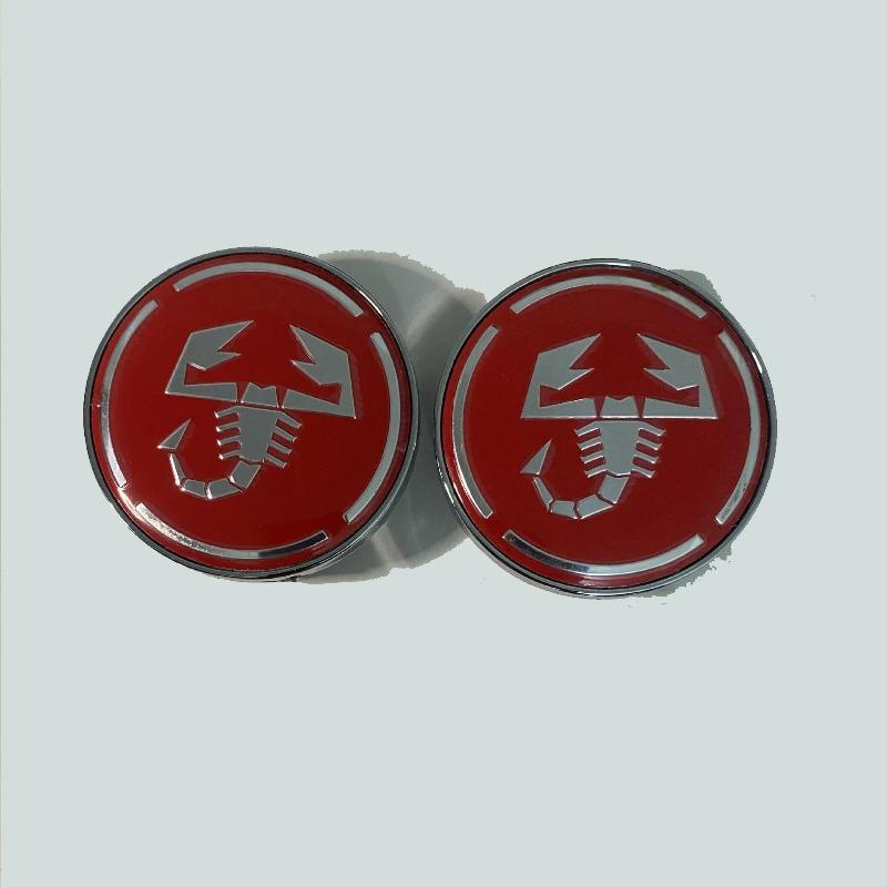 4PCS 60mm Car Wheel Hub Cover Emblem Sticker Accessory For Abarth 500 Tipo FR Panda Argo Freemont Viaggio Bravo Punto Doblo