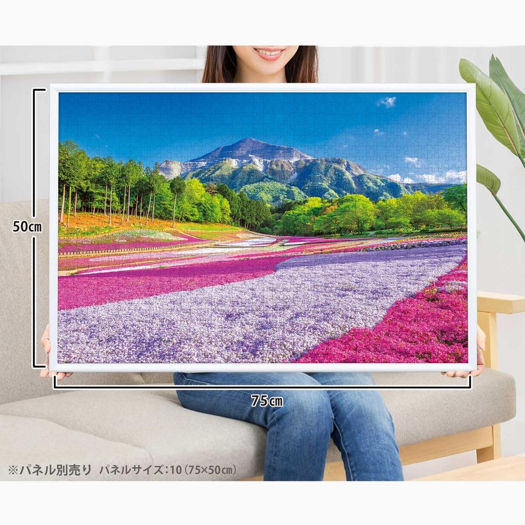 APPLEONE 1000-883 Spring Carpet, Hitsujiyama Park (Chichibu), 1000-Piece Jigsaw Puzzle (75 x 50 cm), Made in Japan