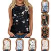 Women's Fashion Summer Round Neck Tank Top Lightweight Sleeveless  Print Tank Top