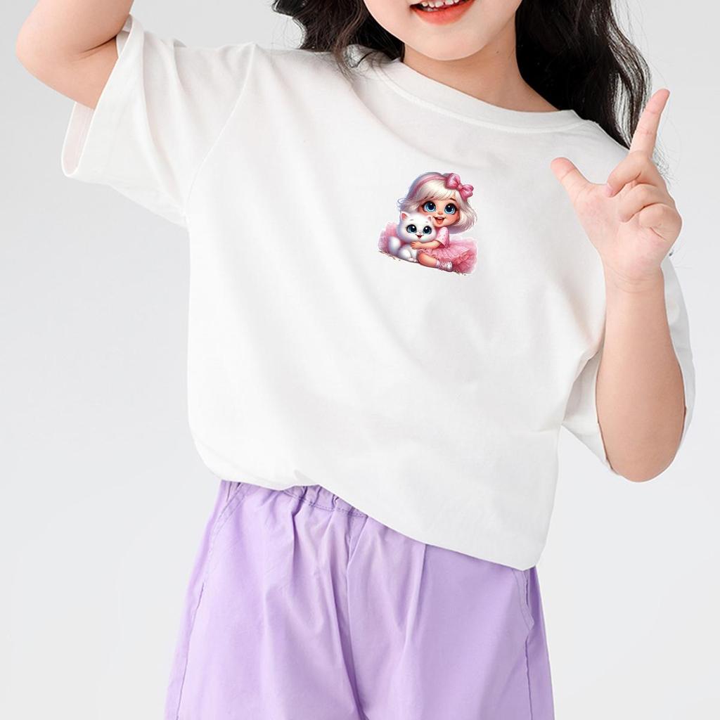 Lolita Pink Bowiron-On Transfers For Clothing For Baby Kids Clothes Stickers Heat Press Appliqued Diy Parches Ropa Iron On Patch