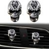 2 шт. Крутые зажимы для вентиляции в виде черепа, Металлические зажимы для вентиляции-диффузора в виде головы черепа, Блестящий салон автомобиля, Зажимы для вентиляции-освежителя воздуха для автомобиля, Подходят для автомобиля, Женские