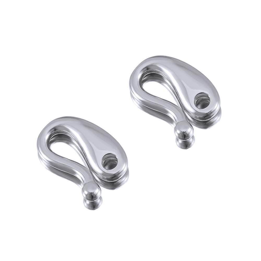 5pcs Stainless Steel Personalized Vintage Design Hook Bracelet Necklace Connection Buckle for DIY Jewelry Making Cool Components