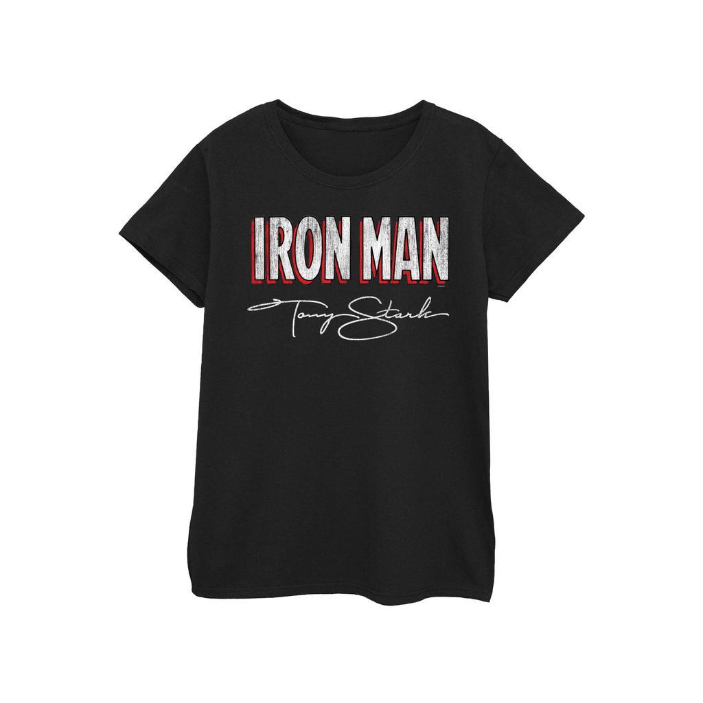 Marvel Женская хлопковая футболка Железный Человек AKA Тони Старк