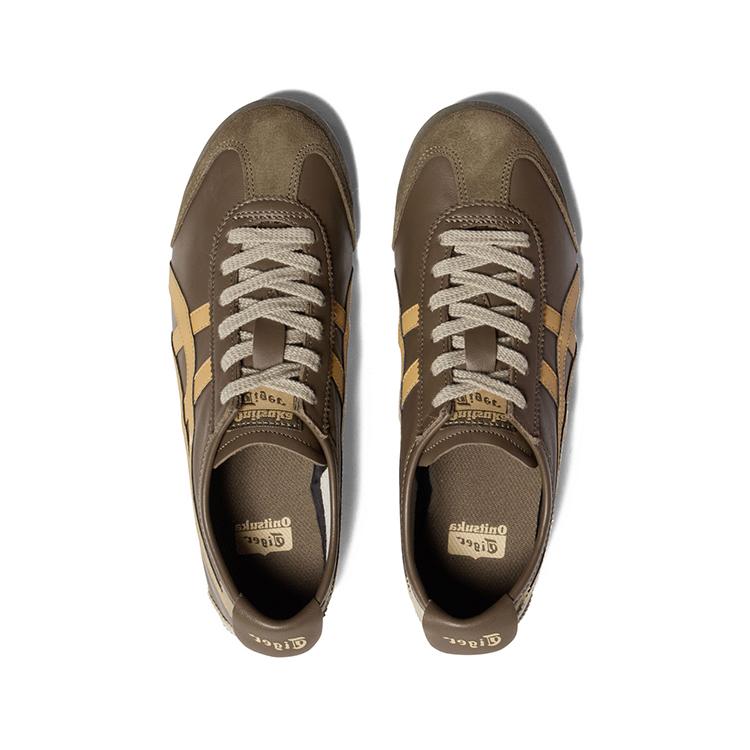 ONITSUKA TIGER MEXICO 66 Дышащие повседневные кроссовки с низким верхом Унисекс Коричневые кроссовки 1183C102-203