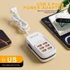 6-в-1 Многопортовая USB-станция для зарядки 3 порта PD 3 порта USB Настольная сетевая розетка Адаптер быстрой зарядки EU UK US Штекер Дорожная розетка для зарядки