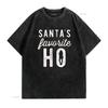 Crazy Dog Womens T Shirt Funny Sarcastic Humor Christmas for Holiday Parties Black vintage Washed Casual streetwear Versatile