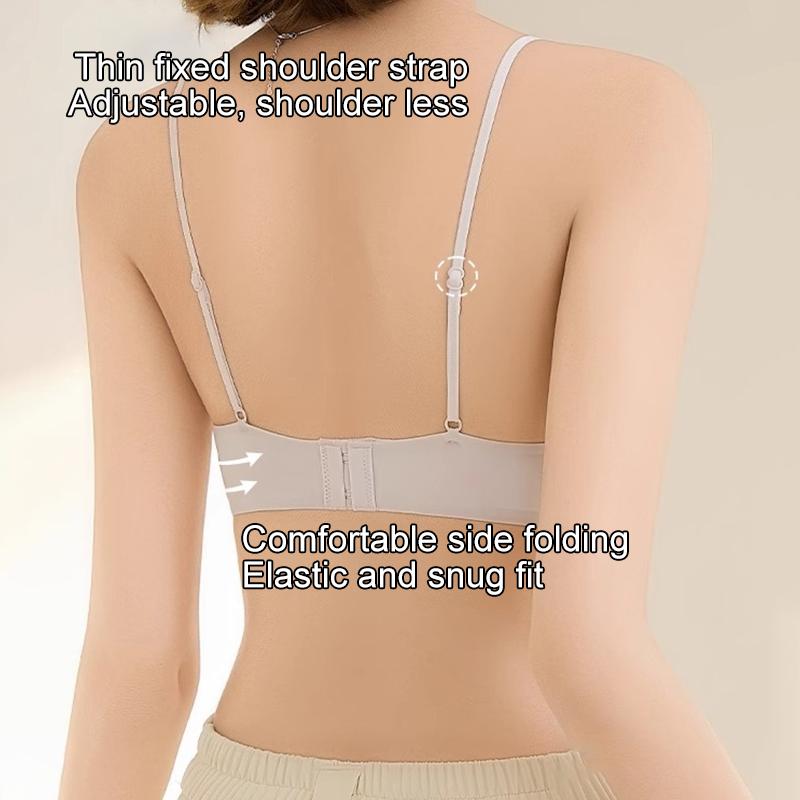 1 шт. Нижнее белье Элегантные тонкие бретели Дышащий нейлон Бесшовный Удобный женский бюстгальтер Однотонный