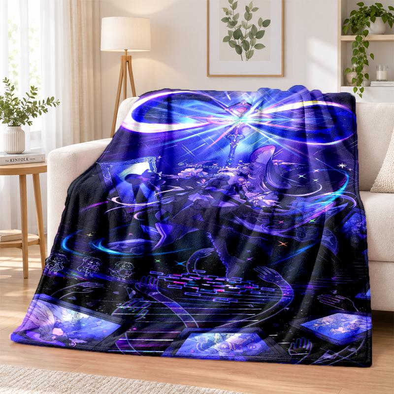 Honkai Star Rail Flannel Throw Blanket Soft Warm Cozy For Sofa Bed Indoor Home Bedroom Use