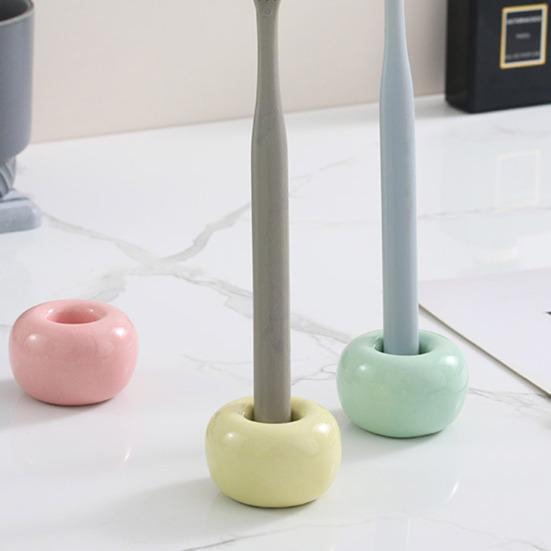 2 шт. держатели для зубных щеток гладкая керамика в японском стиле круглые однотонные подставки для зубных щеток столешницы для ванной комнаты подставка для хранения зубных щеток