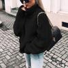 Women's Casual Oversize Chunky Knit Pullove Long Sleeve Elegant High-Neck  Vintage Chunky  Winter Pullove Sweater