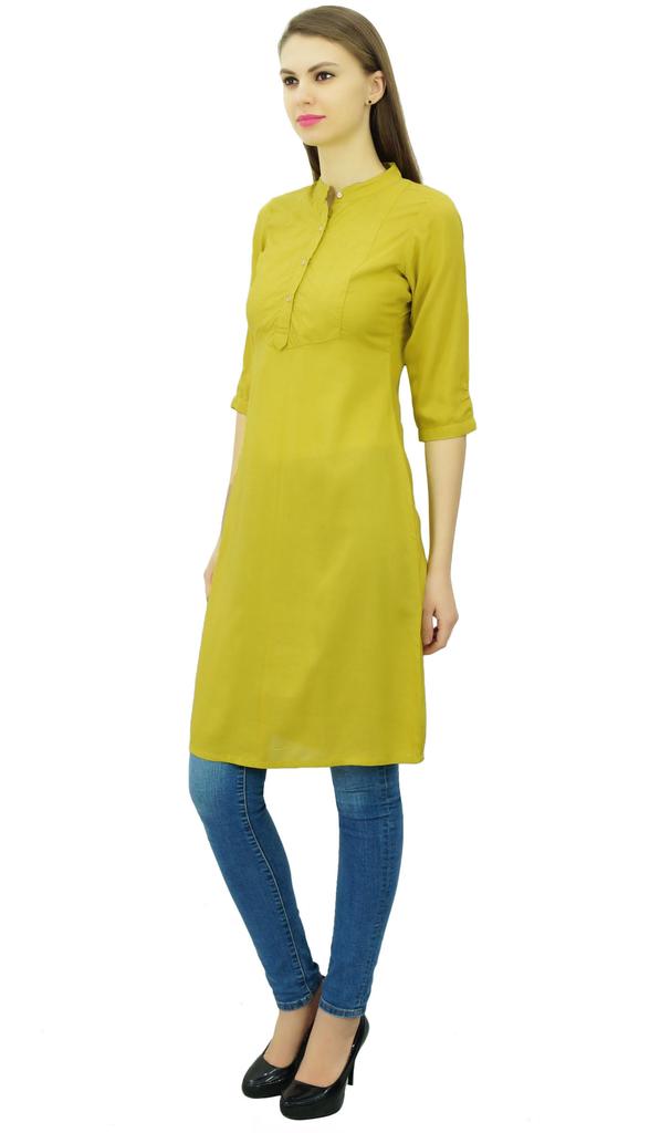 Phagun Womens Cotton Blend Indian Kurti Ethnic Kurta Casual Summer Tunic