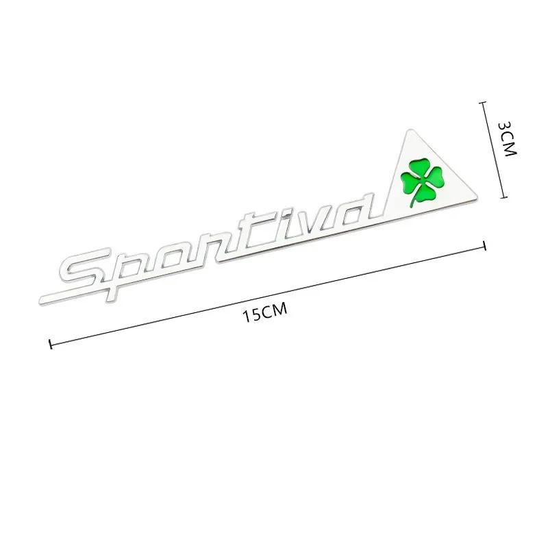 3D Metal SPORTIVA Badge Sticker Side Fender Rear Trunk Emblem Decal High-Quality Automotive Exterior Accessories