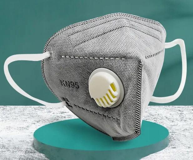 FFP2 Protective Dust Half Masks With Valve, Carbon Filter, 6 Layers, 10
