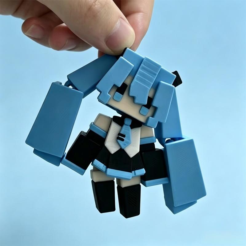 3 Miku Teto Yabe Cute Pixel Dolls Art Style Action Toys Backpack Decoration Anime Fans Birthday Gifts Collectibles
