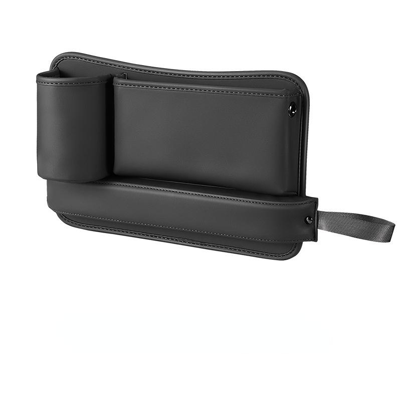 Органайзер для автомобильного сиденья из искусственной кожи, боковой ящик для хранения автоконсоли с подстаканником, ящик для хранения в щели сиденья для