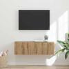 TV Wall Cabinet Rustic Oak Finish 98 x 31 x 29.5 cm