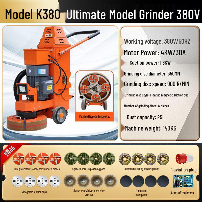 Shanghai Dust-Free Epoxy Floor Grinder: Concrete, Cement, Pavement, Paint Stripper, Terrazzo Polisher