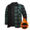 Men’s Fleece-Lined, Thickened, Multi-Coloured, Double-Pocket Checked Shirt – Casual, Loose-Fitting, Warm Men’s Shirt