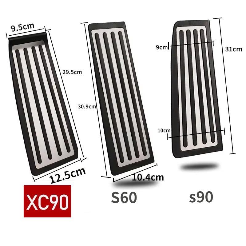 ulsap8 Car Accelerator Brake Pedal Footrest Pedal Plate Cover For Volvo XC60 XC90 S90 v90 s60 v60 xc40 Accessories 2022-25