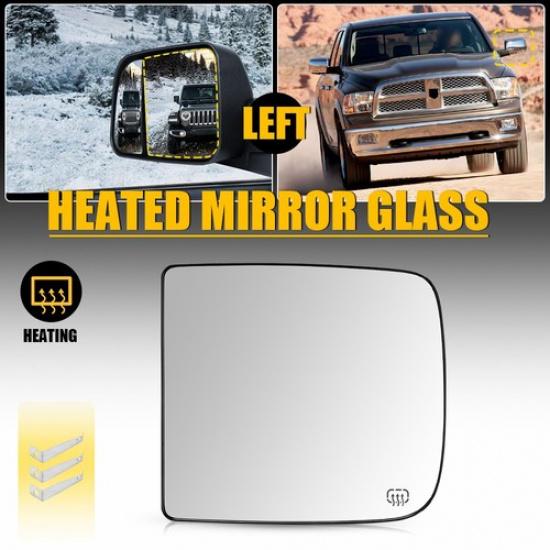 Towing Mirror Glass Heated Upper Driver Side Left LH for Dodge Ram Pickup EXV