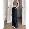 Летние мешковатые спортивные штаны, женские корейские брюки-карго с парашютом, свободные спортивные штаны Y2k, женские широкие брюки для бега