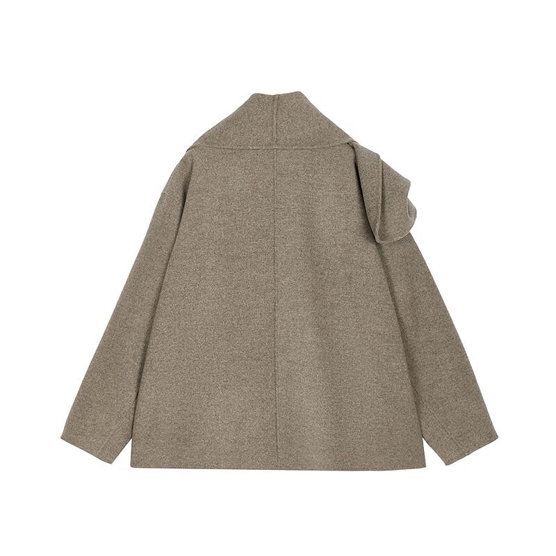 JNBY 2025 Winter Loose H-Shape Wool Blend Coat