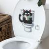 Мультяшный Пушистый Маленький Черный Кот Рулонная Бумага Ванная Туалет и Наклейки для Украшения Дома