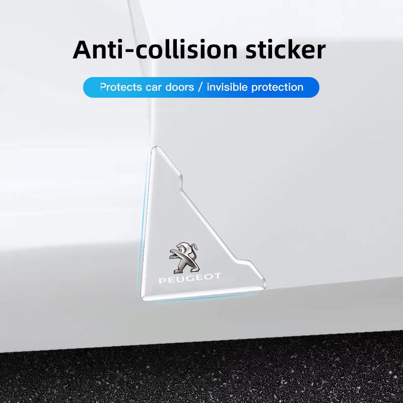 Car Door Corner Protectors Stickers Anti-collision Silicone Paster For Peugeot 206 308 208 207 3008 307 2008 508 407 5008 408