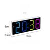 RGB Colorful Alarm Clock LCD Display 4 Digitals LED Digital Clock with Temperature Date Adjustable Brightness Electronic Clock