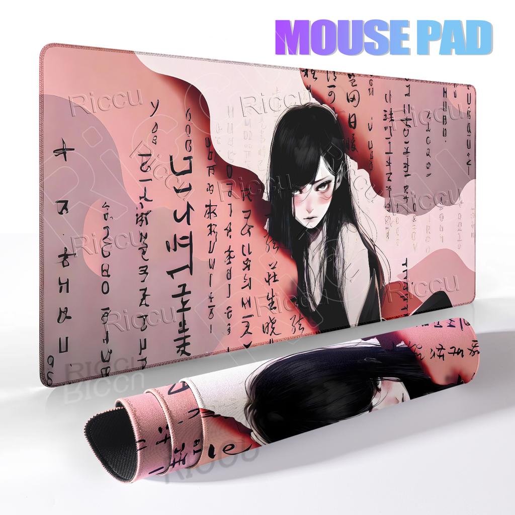 Mousepads Anime Girl Style Aesthetics Mouse Pad Cool Girl PC Offices Tablepads Large Gaming Keyboard Non-slip Desk Table Mats