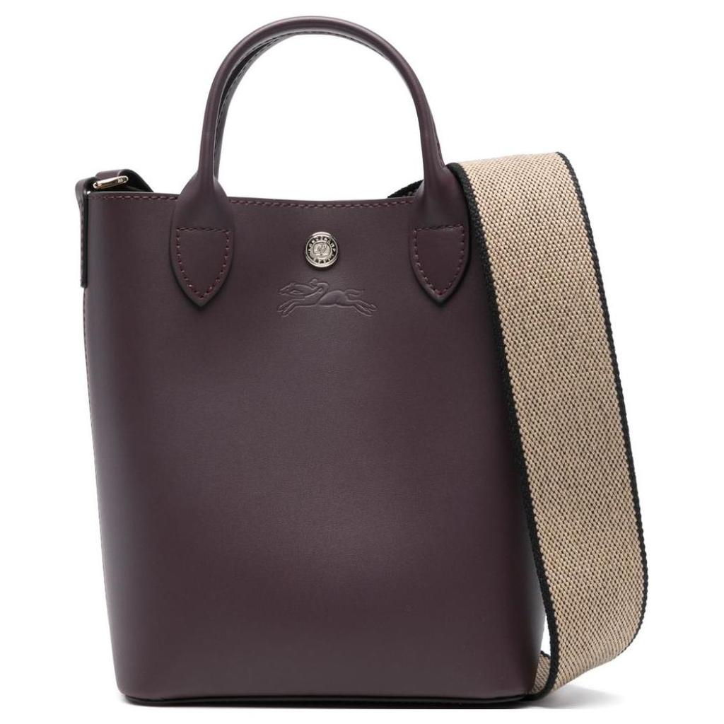 Longchamp Épure Brand Logo Adjustable Shoulder Strap Calfskin Tote Bag Shopping Bag Shoulder Handbag Mini Women Tote Eggplant 10269HFY061