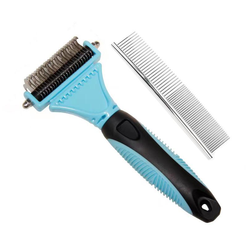 Pet Knot Comb Stainless Steel Knot Rake Dog Grooming Brush Hair Removal Cat Comb For Dog Cat Remove Knots Tangles Pet Hair Comb Undercoat