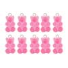 10pcs Resin Candy Color Bear Charms Pendant Beads for Necklace Bracelet Jewelry Making