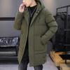 Men's Winter Coat Cotton Clothes Medium and Long Thickened Winter Clothes